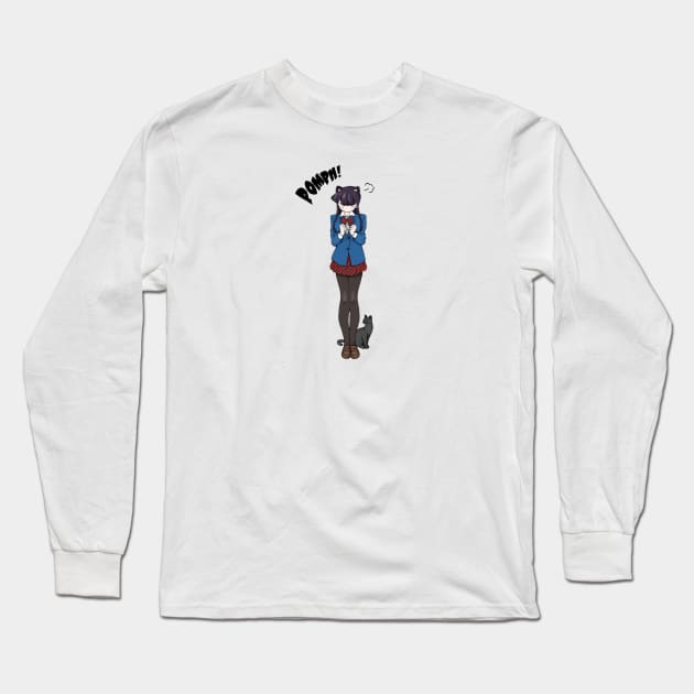 Komi Can't Communicate: POMPH! Long Sleeve T-Shirt by Zeroomega